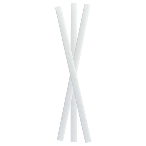 Pajita de papel blanco para batido envuelta individualmente A197mm - 3000Uds
