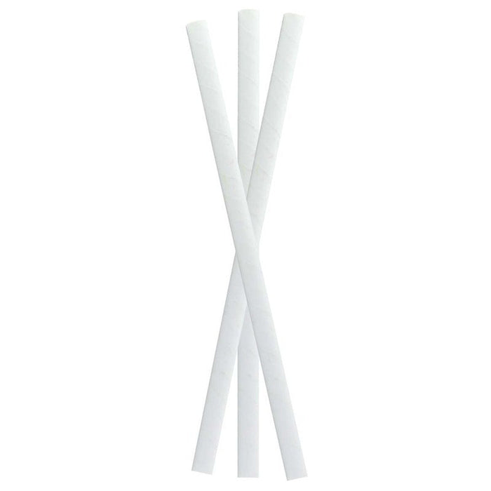 Pajita de papel blanco para batido envuelta individualmente A197mm - 3000Uds