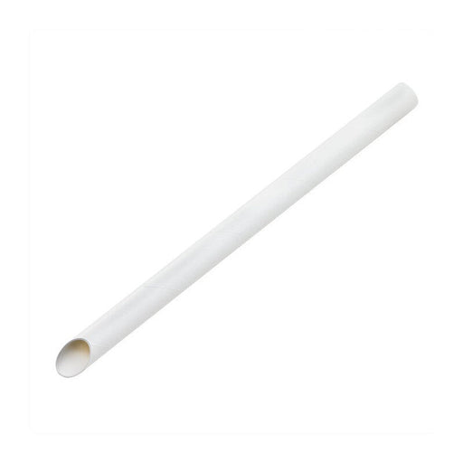 Pajita blanca biselada para Bubble Tea A12mm - 2400Uds