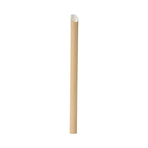 Pajita biselada Kraft para Bubble Tea 200mm - 3000Uds