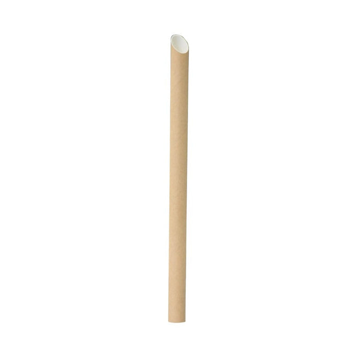Pajita biselada Kraft para Bubble Tea 200mm - 3000Uds