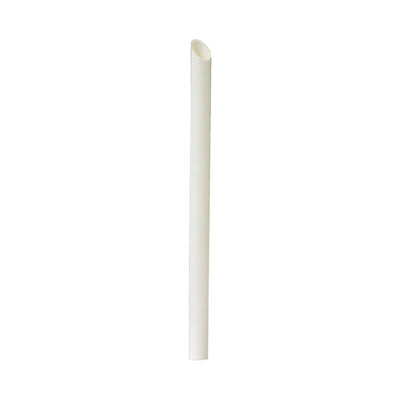 Pajita blanca biselada para Bubble Tea 200mm - 3000Uds