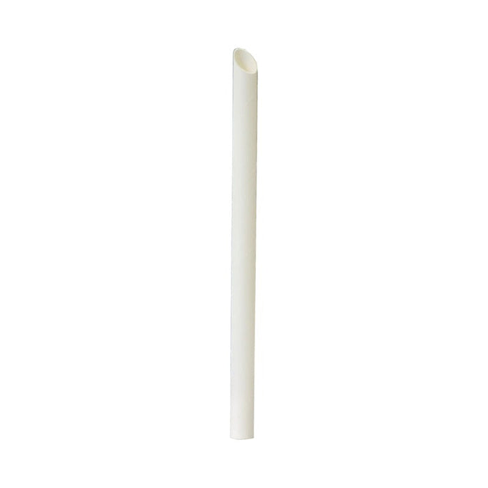 Pajita blanca biselada para Bubble Tea 200mm - 3000Uds