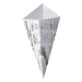 Cono de cartón blanco con diseño periódico 430ml 195x160mm - 500Uds