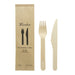 Kit 2/1 de madera: Cuchillo y tenedor A165mm - 250Uds