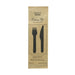 Kit cubiertos de madera 3/1: Cuchillo, tenedor, servilleta con funda kraft A165mm - 250Uds