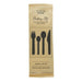 Kit cubiertos de madera 5/1: Cuchillo, tenedor, cuchara pequeña y grande, servilleta con funda kraft A165mm - 250Uds