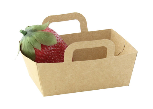 Mini cesta de cartón kraft 95x70mm A35mm - 500Uds