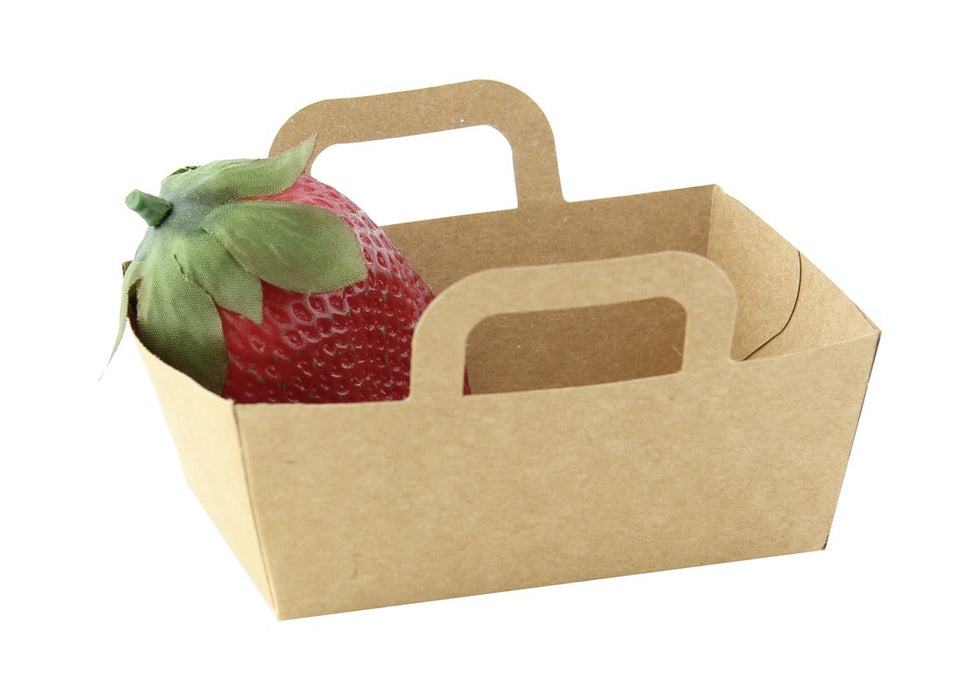 Mini cesta de cartón kraft 95x70mm A35mm - 500Uds