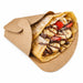 Funda para crepe tipo mariposa de cartón marrón 145x65mm A185mm - 1000Uds