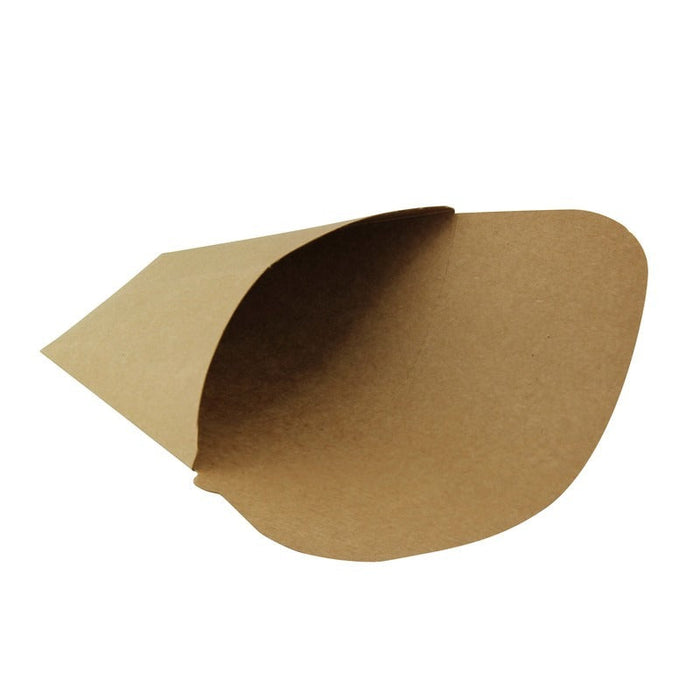 Funda para crepe tipo mariposa de cartón marrón 145x65mm A185mm - 1000Uds