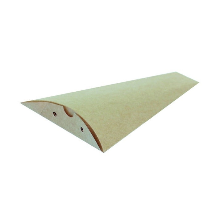 Caja triangular de cartón marrón para crepes 120 A160mm - 600Uds