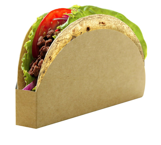 Bandeja para Tacos Kraft/Blanca 150x70mm H20mm - 1000Uds