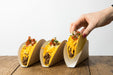 Bandeja para Tacos Kraft/Blanca 150x70mm H20mm - 1000Uds