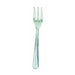 Mini Tenedor de plástico verde transparente 95mm - 1000Uds