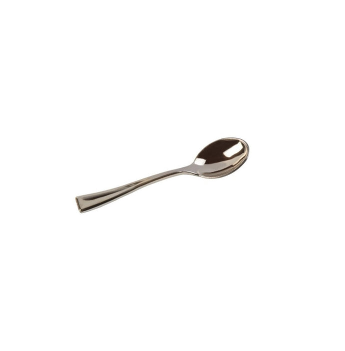 Cuchara en PS color plata 129mm - 1000Uds