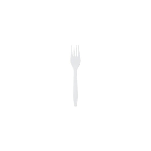 Tenedor blanco envuelto individualmente. 155 - 1000Uds