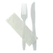 Kit 3/1 cubiertos Transparentes: Cuchillo, tenedor, servilleta 192x45mm - 250Uds