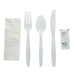 Kit 6/1 cubiertos: Cuchillo, tenedor, cuchara, servilleta, sal y pimienta 192x50mm - 250Uds