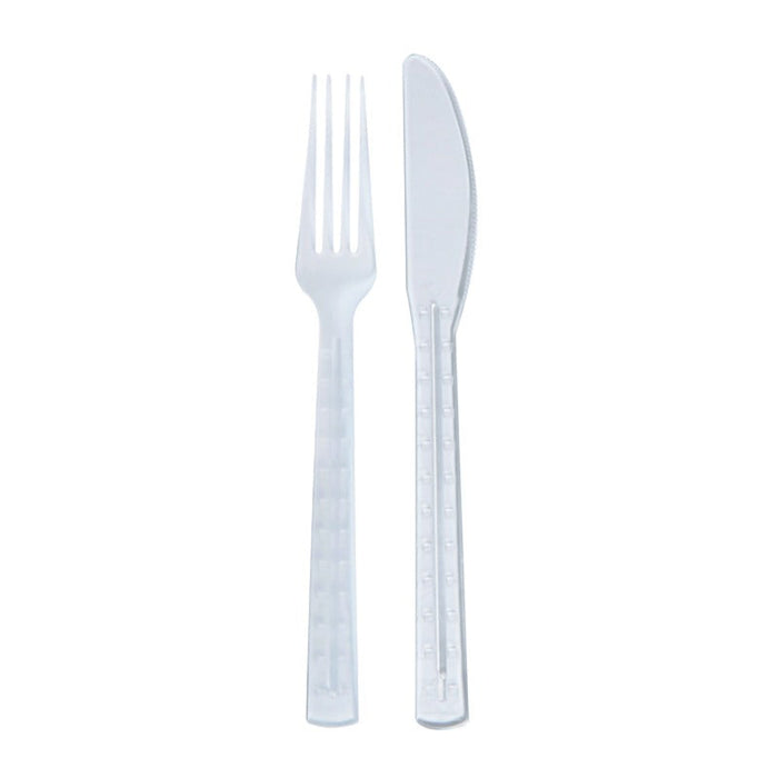 Kit 2/1 cubiertos First Class transparente 192mm - 250Uds