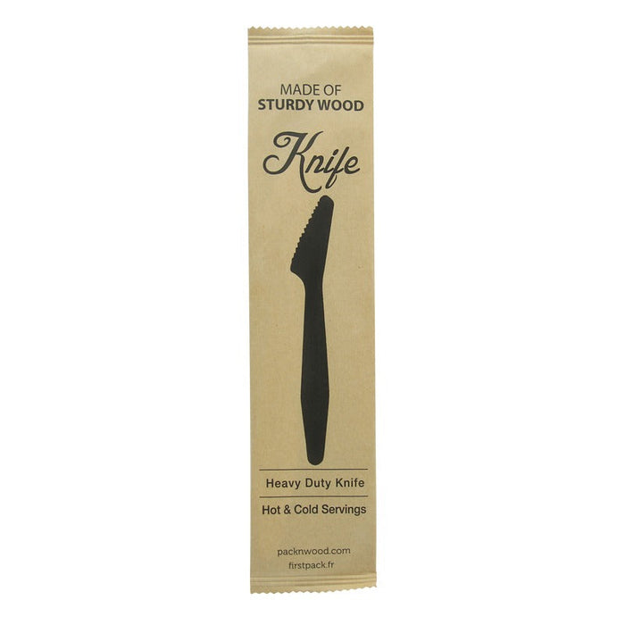 Cuchillo de madera HERCULES, con funda en papel kraft A185mm - 500Uds