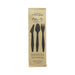 Kit 3/1 cubiertos de madera HERCULES: Cuchillo, tenedor, cuchara, envoltorio kraft A185mm - 250Uds