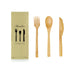 Kit 3/1 cubiertos de Bambu Envueltos en Kraft A160mm - 250Uds