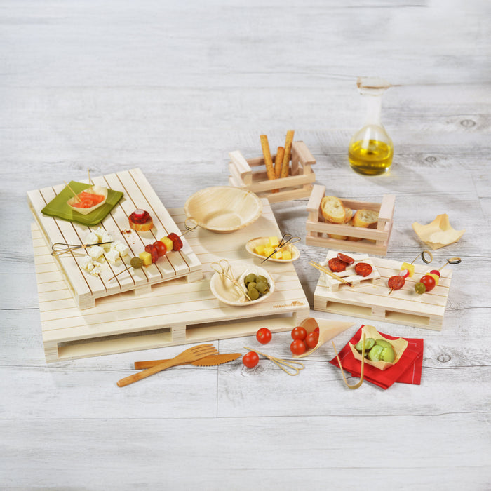 Kit 3/1 cubiertos de Bambu Envueltos en Kraft A160mm - 250Uds