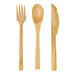 Kit 3/1 cubiertos de Bambu Envueltos en Kraft A160mm - 250Uds