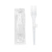Tenedor plegable envasado transparente opaco 135mm - 1000Uds