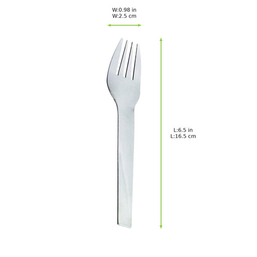 Tenedor de acero inoxidable 165x25mm A12mm - 240Uds