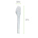 Tenedor de acero inoxidable 165x25mm A12mm - 240Uds