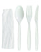 Kit 4/1 cubiertos bambú y CPLA 4/1 en paquete kraft A170mm - 500Uds