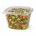 Envase Deli PET cuadrado transparente con tapa 500ml 128x128mm A85mm - 100Uds