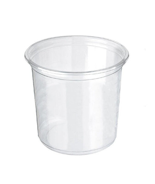Tarrina Deli PET redonda transparente con tapa plana 960ml Ø117mm A141mm - 225Uds
