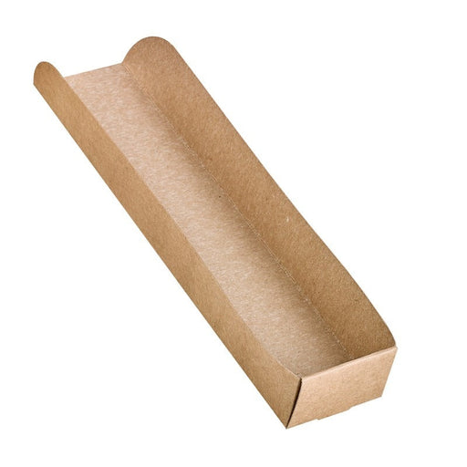 Soporte de cartón kraft para Hot Dog 250x55mm A32mm - 1000Uds