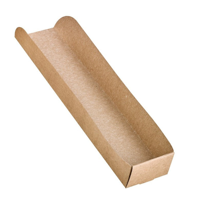 Soporte de cartón kraft para Hot Dog 250x55mm A32mm - 1000Uds