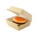 Caja de cartón kraft para hamburguesas 110x100mm A80mm - 300Uds