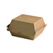 Caja de cartón kraft para hamburguesas microcanal 145x130mm A100mm - 300Uds