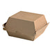 Caja de cartón kraft para hamburguesas microcanal 145x130mm A78mm - 500Uds
