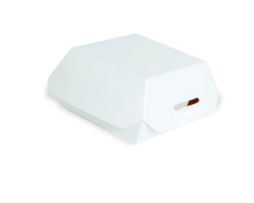 Mini caja de cartón blanco para hamburguesa 98x95mm A50mm - 450Uds