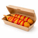 Caja de cartón kraft para Hot Dog microcanal 238x98mm A70mm - 200Uds