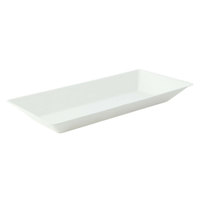 Plato hondo rectangular de pulpa blanco BioNchic 500ml 260x130mm A28mm - 500Uds
