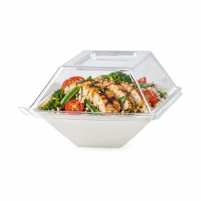 Tapa cúpula rectangular transparente PET para 210ECOD139 132x88mm A33mm - 100Uds