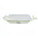 Tapa cúpula rectangular blanca PET para 210ECOD1713 170x130mm A28mm - 100Uds