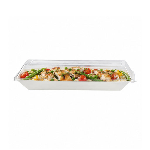 Tapa cúpula rectangular blanca PET para 210ECOD2614 262x132mm A33mm - 100Uds