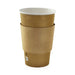 Banda autoadhesiva de cartón marrón para vasos 122x122mm A64mm - 1000Uds
