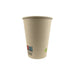 Vaso de cartón de fibra de bambú blanco con laminación PE 350ml A110mm - 1000Uds