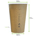 Vaso Nature Cup de cartón kraft estriado 450ml A132mm - 1000Uds