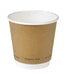 Vaso de cartón marrón de doble pared sin plástico, Base agua 300ml A86mm - 500Uds